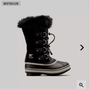 Sorel Joan of Arctic Youth Waterproof Boot in Black, Size 5 Big Kids….Worn Once!